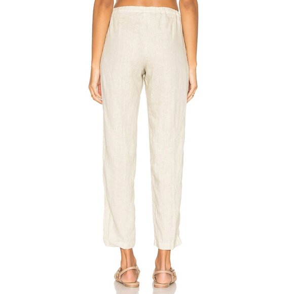 CP Shades Hampton Tapered Pants Linen Dune Natural Neutral Cropped Medium - Picture 3 of 11